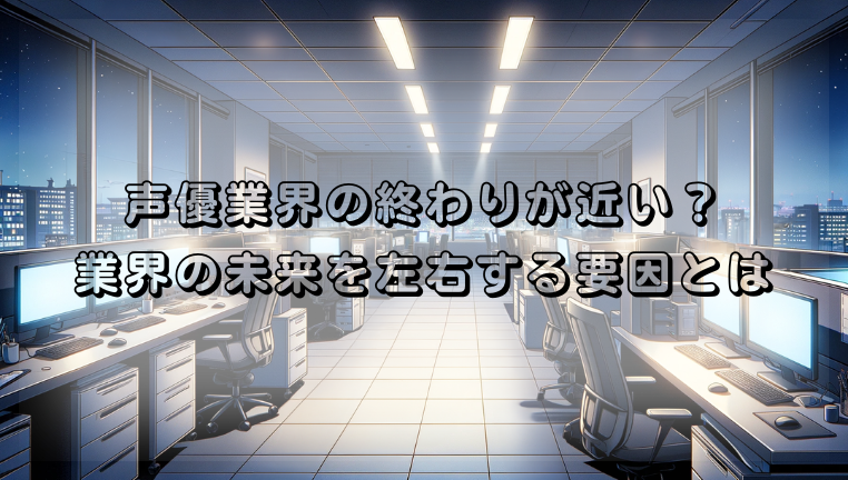 声優業界の終わりが近い？業界の未来を左右する要因とは