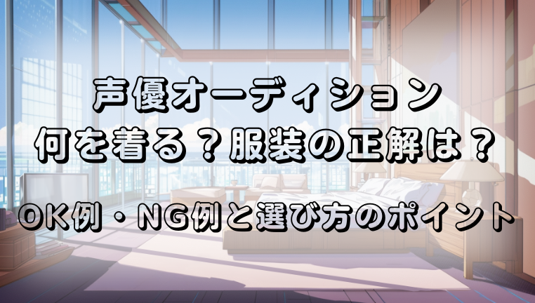 声優オーディション　服装