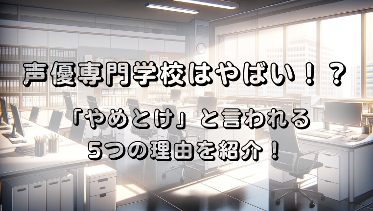 声優専門学校　やばい